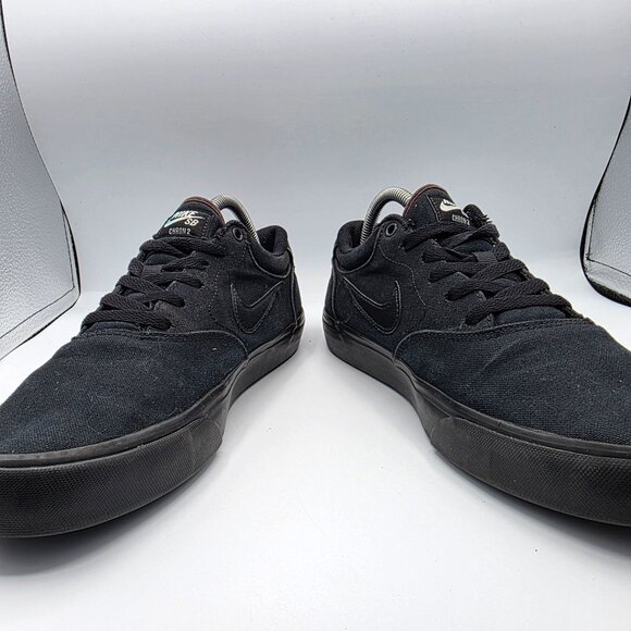 Nike SB Chron 2 Mens Size 10 Triple Black Shoes Skateboarding Casual Walking - Picture 3 of 13